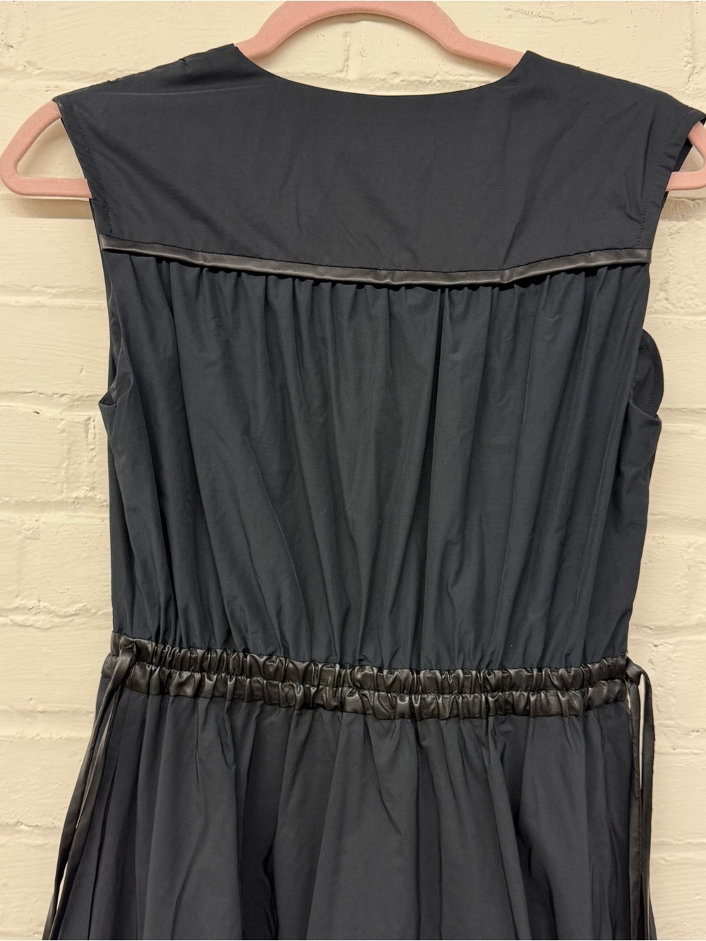 NWT Derek Lam 10 Crosby Eros Faux Leather Trim Poplin Dress Size 10 - Picture 8 of 8